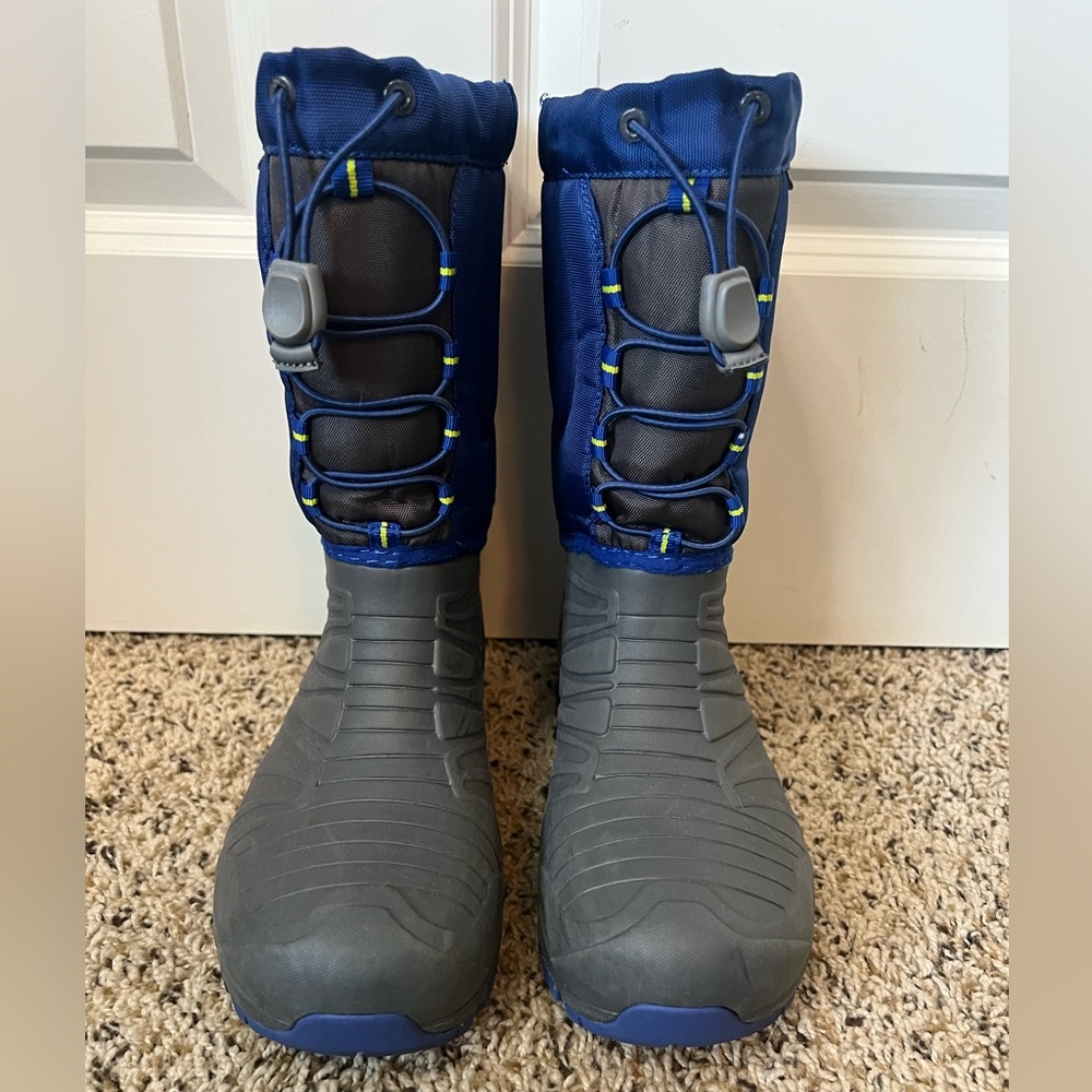 Merrell Kids Blue and Gray Waterproof Snow Boots - Picture 3 of 8